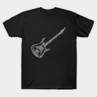 Scottish Bands In Guitar Word Cloud T-Shirt